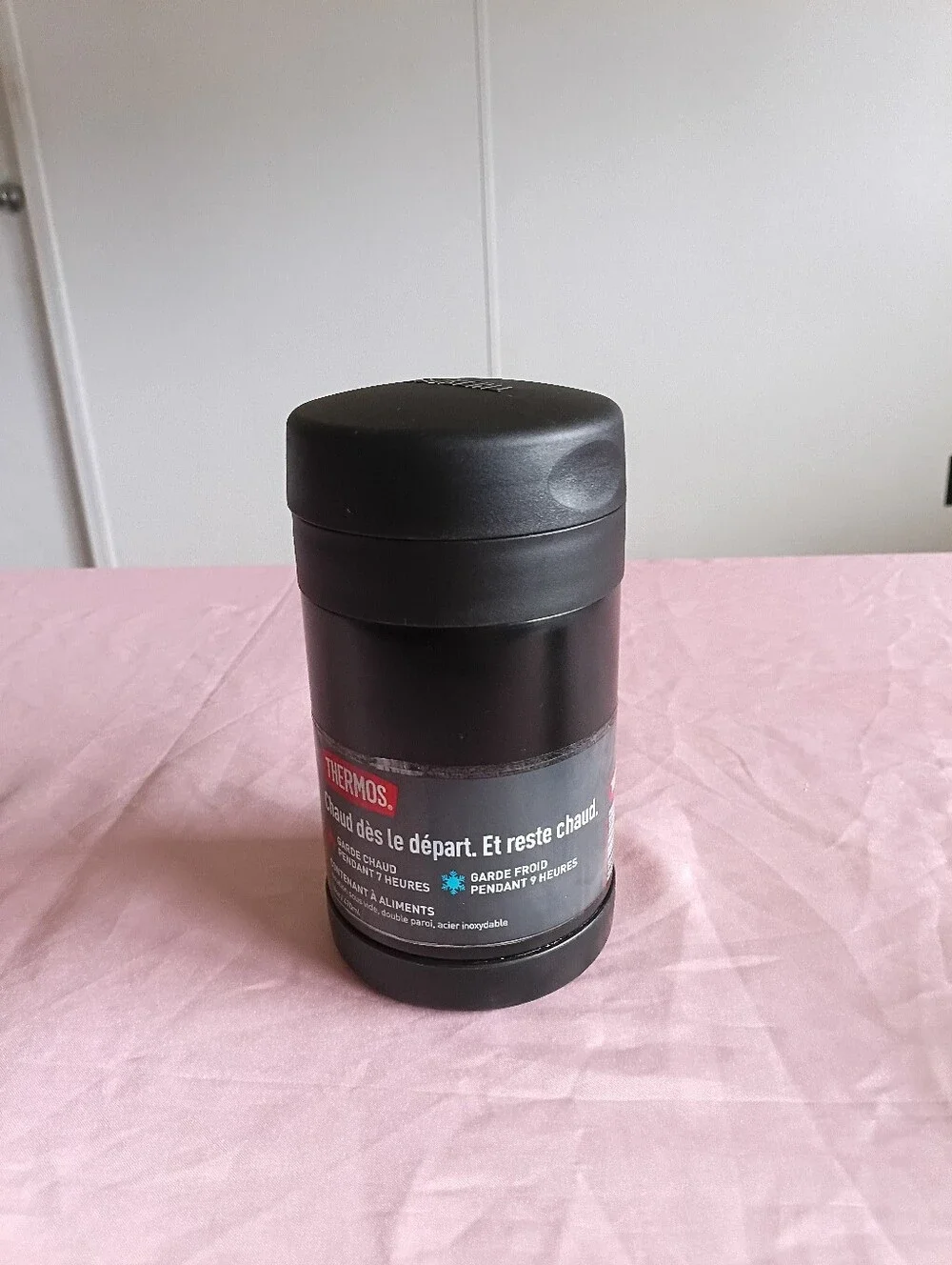 THERMOS Vacuum Insulated Stainless Steel Double Wall Food Jar with Spoon 16oz